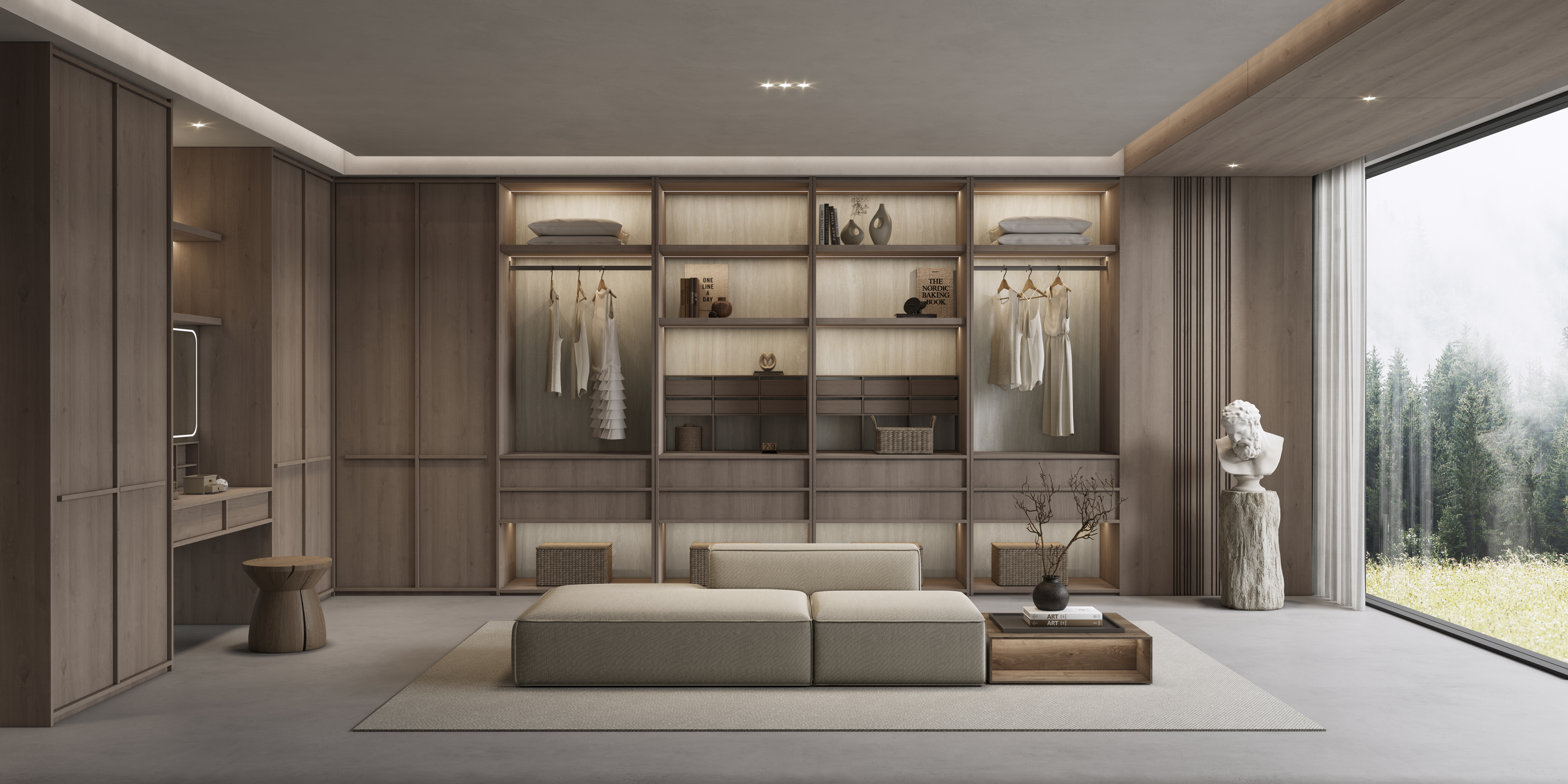 SL1110霖洛灰橡+SL5106玉华石纹+SL1109霖洛咖橡