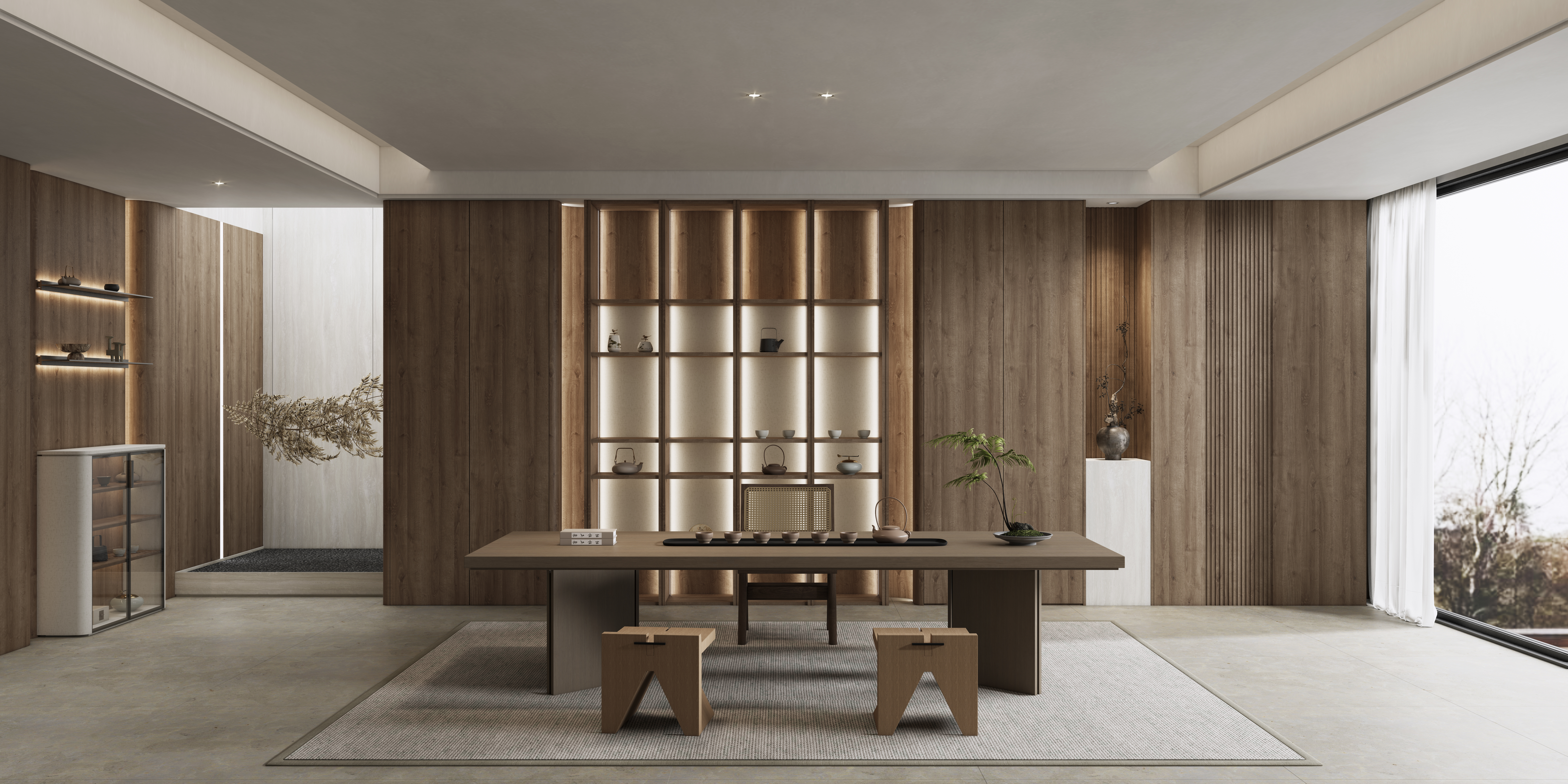 SL1109霖洛咖橡+SL3101罗裳深布纹+SL5106玉华石纹