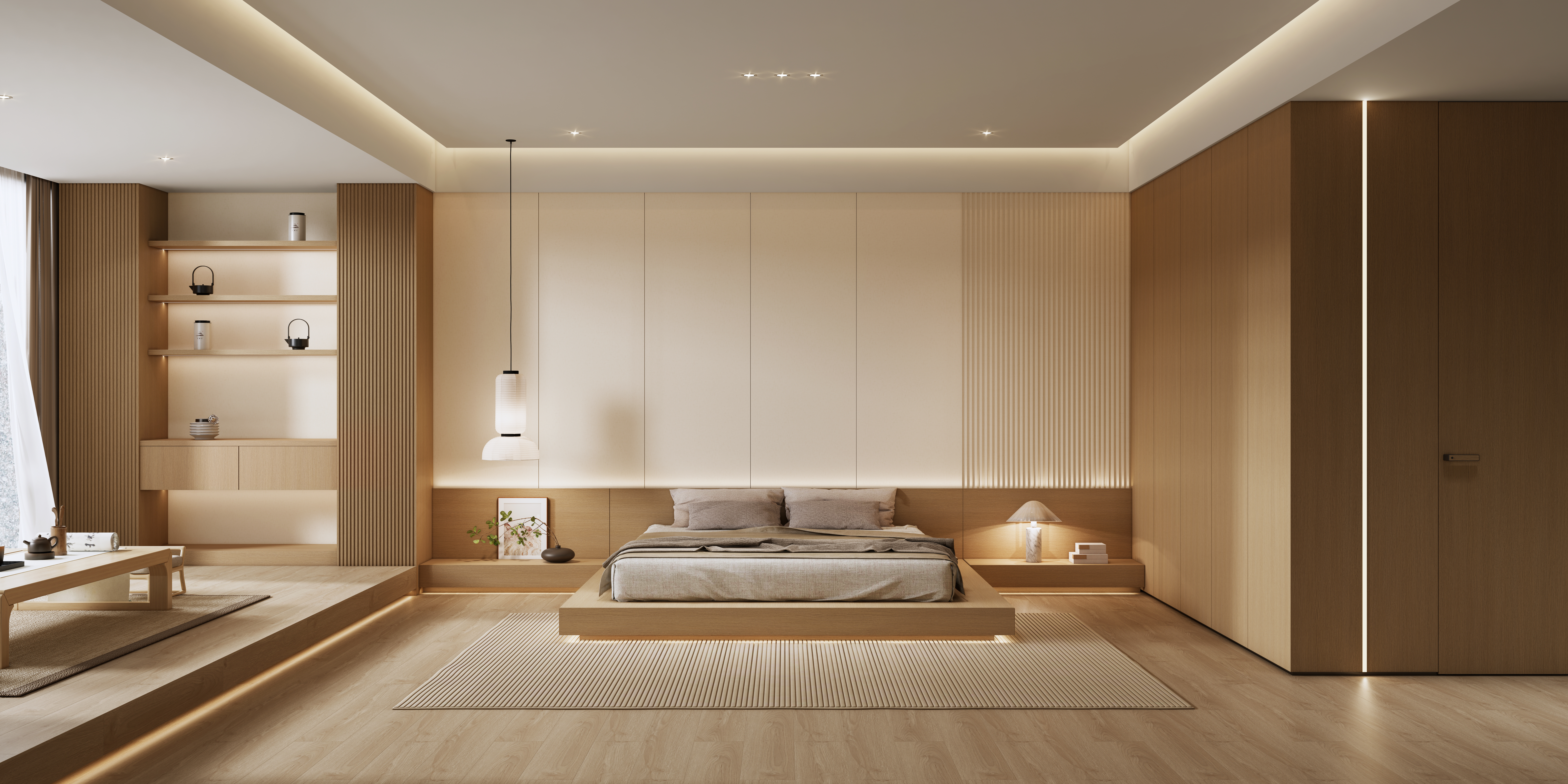 SL1101芳华黄橡+SL3102罗裳浅布纹